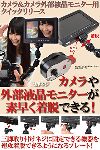 クイックシュープレート カメラ＆カメラ外部液晶モニター用クイックリリースクランプ