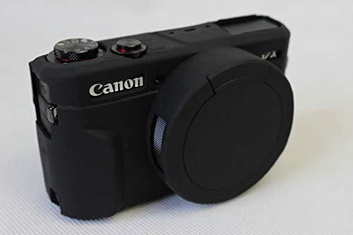 Canon キヤノン PEN G7 X Mark II G7X Mark II カメラカバー シリコンケース シリコンカバー カメラケース 撮影ケース ライナーケース、Koowl製作、外観が上品で、超薄型、品質に優れており、耐震・耐衝撃・耐磨耗性が高い (ブラック)