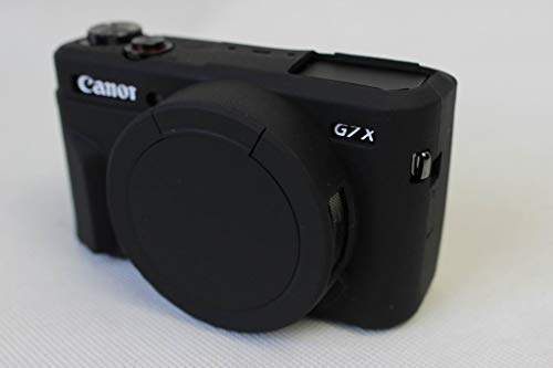 Canon キヤノン PEN G7 X Mark II G7X Mark II カメラカバー シリコンケース シリコンカバー カメラケース 撮影ケース ライナーケース、Koowl製作、外観が上品で、超薄型、品質に優れており、耐震・耐衝撃・耐磨耗性が高い (ブラック)