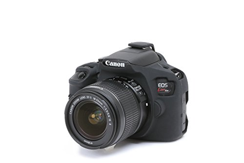 DISCOVERED イージーカバー Canon EOS Kiss X80 用 カメラカバー ブラック　液晶保護フィルム付き