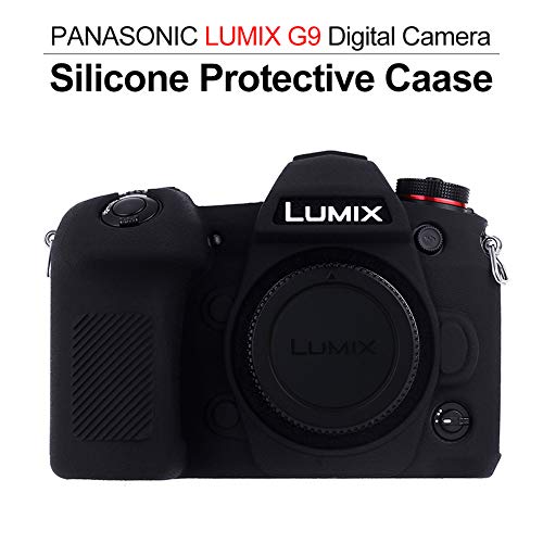 Foluu Panasonic LUMIX G9 PRO DC-G9 用 保護ケース シリコンカバー 耐衝撃 防塵 滑り止め 一眼カメラ DC-G9 ソフトケース (DC-G9, ブラック)
