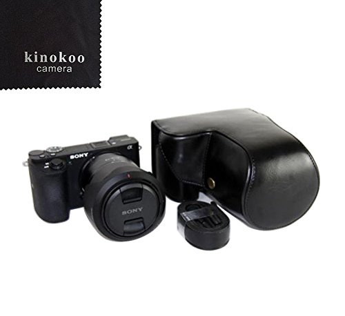 kinokoo SONY ソニー ミラーレス一眼 α6500専用カメラケース　カメラバッグ　付属16～70mmレンズ対応　PUレザー　三脚穴付き　ショルダーストラップ付き (ブラック)