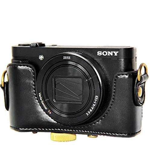 黒 ソニー Sony Cyber-shot DSC HX99 HX95 HX90V HX80 専用 PU レザー レフ カメラバッグ カメラケース XJD-SONY HX99-01