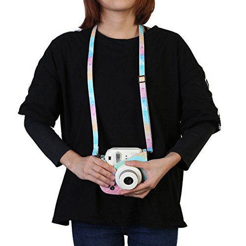 JSDDE Fujifilm 富士 チェキ カメラケース カバー Instax Mini8 Mini8+ Mini9 専用ケース 専用速写ケース ハンドストラップ付き PUレザー 可愛い カメラバッグ 彩雲 虹 赤 鳥 (虹)