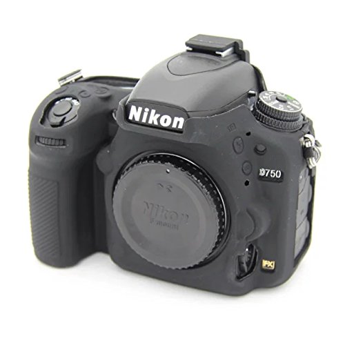 kinokoo Nikon デジタル一眼レフカメラ D750専用　シリコンカバー 　カメラケース　カメラカバー (ブラックA)