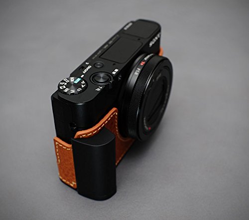 【日本正規販売店】LIM'S Italian MINERVA Genuine Leather Metal grip Half Case for SONY RX100M6/M5/M4/M3/M2 LE-MHCRX100BR Brown ブラウン イタリアンレザー ソニー カメラケース メタルグリップ 高級 高品質 本革 おしゃれ かっこいい リムズ