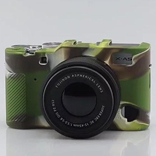 MaxKu FUJIFILM ミラーレス一眼 X-A5 ケース ソフト 軽量 落下防止ソフト ケース FUJIFILM X-A5 高品質シリコンケース 衝撃吸収カバー （グリーン）