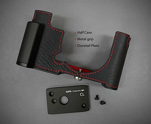 【日本正規販売店】 LIM'S Italian Genuine Leather Metal grip Half Case for Leica CL LC-CL1BK Black ブラック ライカ CL用 イタリアンレザー カメラケース メタルグリップ プレート 高級 本革 おしゃれ かっこいい リムズ