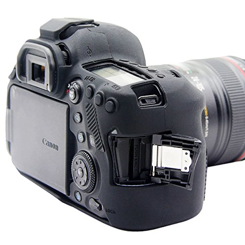 FIRST2SAVVV 黒 キヤノン Canon EOS 6D Mark II. EOS 6D MK2 専用 TPUシリコンカメラバッグ カメラケース + クリーニングクロス XJPT-6D Mark II-GJ-01G11