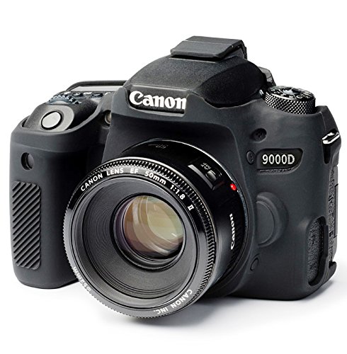 DISCOVERED イージーカバー Canon EOS 9000D用　カメラカバー ブラック 液晶保護フィルム付