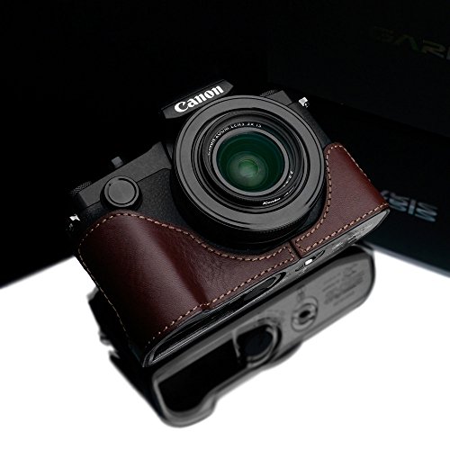 GARIZ Canon PowerShot G1 X Mark III 用 本革カメラケース XS-G1XM3BR ブラウン