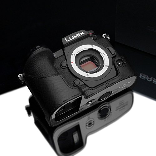 GARIZ Panasonic LUMIX G9 PRO(DC-G9)用 本革カメラケース XS-CHG9BK ブラック