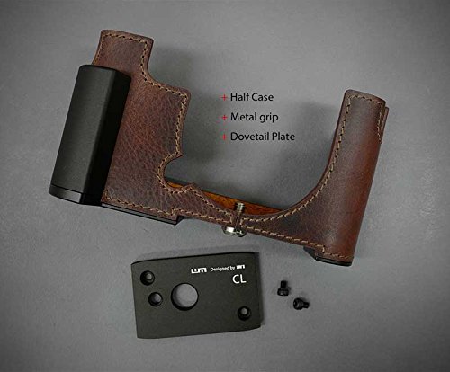 【日本正規販売店】 LIM'S Italian Genuine Leather Metal grip Half Case for Leica CL LC-CL1BR Brown ブラウン ライカ CL用 イタリアンレザー カメラケース メタルグリップ プレート 高級 本革 おしゃれ かっこいい リムズ