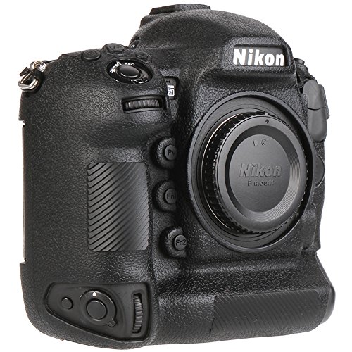 Foluu Nikon D5 ケース 保護カバー シリコン製 耐衝撃 滑り止め 汚れ防止 ニコンD5 用 ソフトケースカバー (Nikon D5, ブラック)