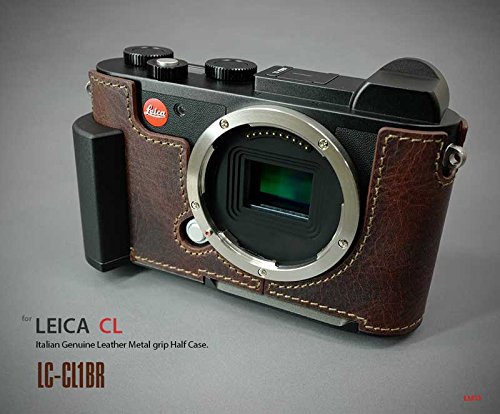 【日本正規販売店】 LIM'S Italian Genuine Leather Metal grip Half Case for Leica CL LC-CL1BR Brown ブラウン ライカ CL用 イタリアンレザー カメラケース メタルグリップ プレート 高級 本革 おしゃれ かっこいい リムズ