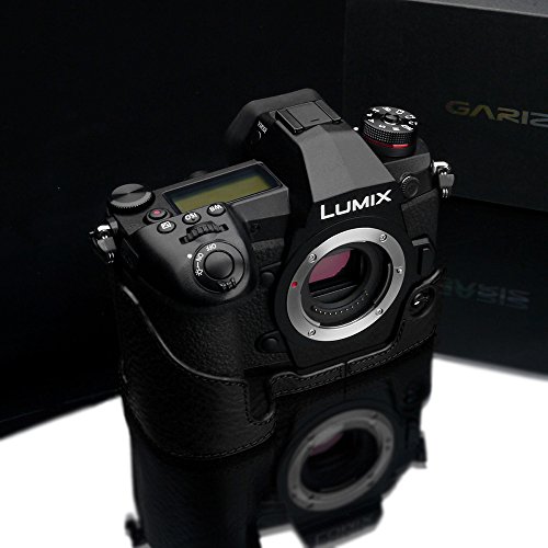 GARIZ Panasonic LUMIX G9 PRO(DC-G9)用 本革カメラケース XS-CHG9BK ブラック