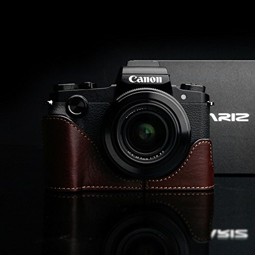 GARIZ Canon PowerShot G1 X Mark III 用 本革カメラケース XS-G1XM3BR ブラウン