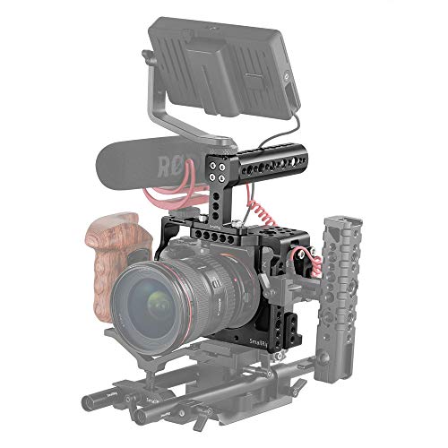 SMALLRIG a7II/a7RII/a7SII専用ケージ Arriロゼット付き トップハンドル付き ナットレール装備 拡張カメラケージ 軽量 取付便利 耐久性 DSLR 装備-2014