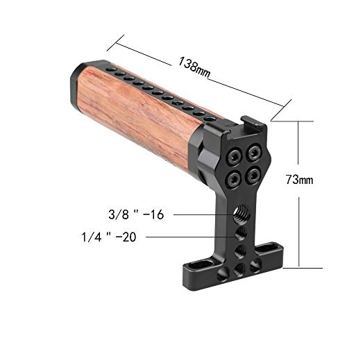 CAMVATE トップハンドル チーズハンドル 天然の木製グリップ 1/4