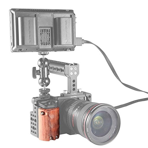 SMALLRIG 木製ハンドルグリップ ウッドグリップ 右用 カメラケージハンドル A6000/A6300/A6500 ILCE-6000/ ILCE-6300/ILCE-6500用-1970