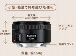 Canon 単焦点レンズ EF50mm F1.8 STM フルサイズ対応 EF5018STM [並行輸入品]