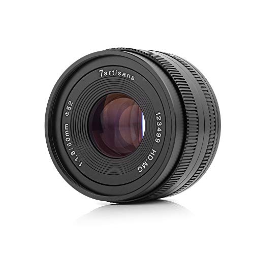 7artisans交換レンズ50mm/1.8 単焦点レンズM43 マウントカメラ対応 マニュアルフォーカス レンズポーチバッグ同梱（ブラック）