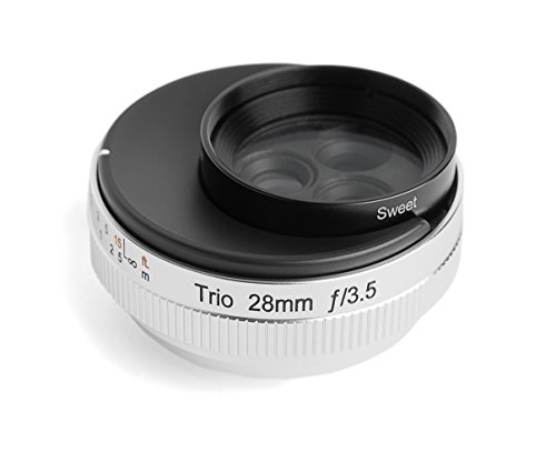 Lensbaby 単焦点レンズ Trio 28 28mm F3.5 フジフイルム Xマウント Sweet/Velvet/twist切替式 マニュアルフォーカス シルバー