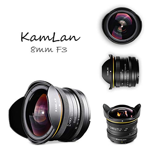 【国内正規品】 KAMLAN 交換レンズ 単焦点魚眼レンズ 8mm F3.0 キヤノン Mマウント用 APS-C対応 フィッシュアイ 国内保証付き KAM0004