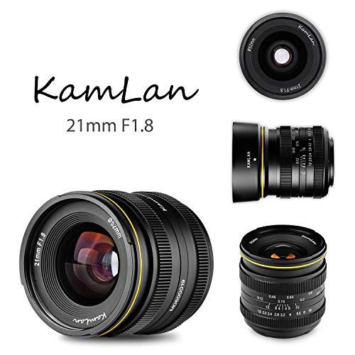 【国内正規品】 KAMLAN 交換レンズ 単焦点レンズ 広角レンズ 21㎜ F1.8 キヤノン Mマウント用 APS-C 国内保証付き KAM0016