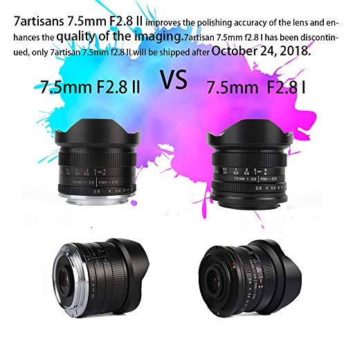 7artisans 7.5mm F2.8コンパクトミラーレスカメラ用APS-Cワイドアングル魚眼レンズパナソニックマイクロ4/3 MFTマウントG1 G2 G3 G5 G6 G7 GF1 GF2 GX1 GX7 GM1 GM5 GH1 -.