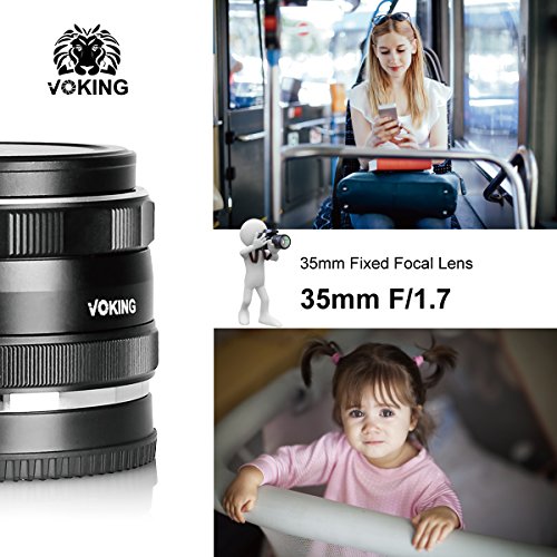 Voking 35mm f 1.7 Large Aperture Manual Focus lens APS-C for Nikon Mirrorless cameras J5 V3 V2 V1 J1 J2 J3 J4