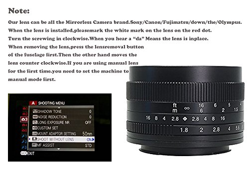 7artisans マイクロカメラレンズ50mm F1.8 マニュアルフォーカス ソニー A6500 A6300 A6000 A5100 A5000 NEX-3 NEX-3N NEX-3R NEX-C3 NEX-F3K NEX-5K