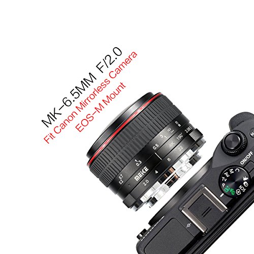 Meike 6.5mm F/2.0 アニュラス 魚眼(MF)レンズfor Canon EOS M mount カメラ【中国製】 (Canon)