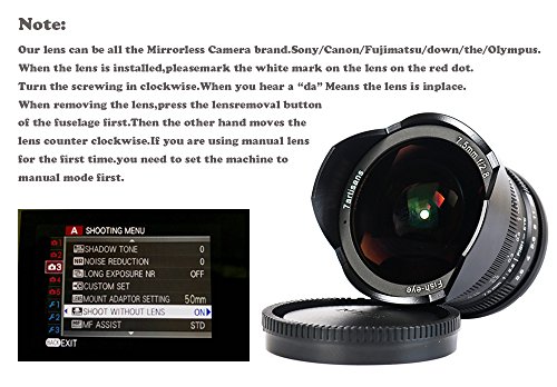 7artisans 7.5mm Ｆ2.8 APS-C キヤノン カメラ用魚眼レンズ、レンズ - ブラック