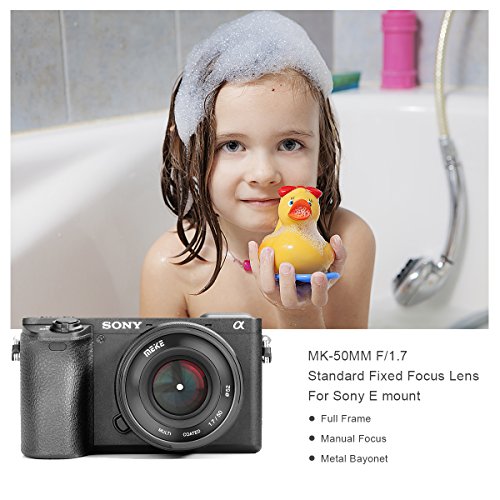 Meike MK 50 mm f/1.7 Full Frame Aperture Manual Focus Lens for Sony E Lensless Cameras