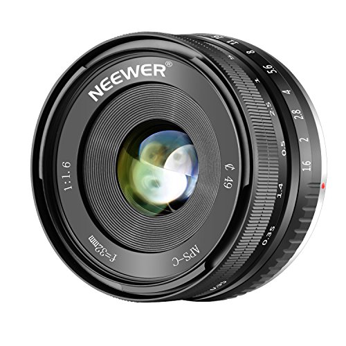 Neewer 32mm F/1.6 手動フォーカスプライムレンズ  Sonyミラーレスカメラに対応