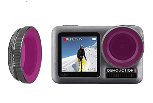 Rantow 3パック OSMO Action ダイビングフィルター、マゼンタ+レッド+ピンクシュノーケル 水中、防水レンズフィルターキット DJI OSMOアクション用 カメラダイブアウトドアスポーツ