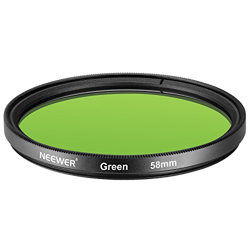 Neewer 58MMグリーンレンズフィルター　Canon EOS Rebel T6i T6 T5i T5 T4i T3i SL1 DSLRカメラに使う　HD光学ガラス製　アルミ合金フレーム