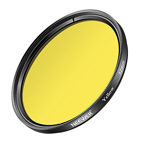 Neewer 52MM 黄色レンズフィルター　Nikon D7100 D7000 D5200 D5100 D5000 D3300 D3200 D3000 D90 D80 DSLR カメラに対応　HD光学ガラス製、アルミ合金フレーム