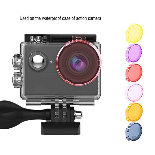 Sanpyl アクションカメラ用水中レンズフィルター 水中撮影フィルターセット アクションカメラアクセサリー カラー6色水中フィルター AKASO EK7000用