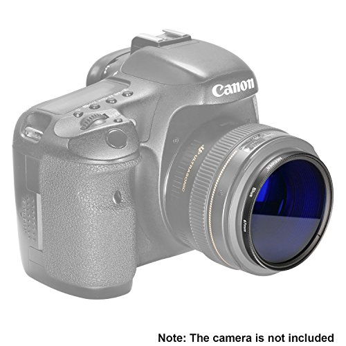 Neewer 67MMフルブルーレンズフィルター　Canon Rebel (T5i, T4i, T3i, T2i), EOS (70D, 700D, 650D, 600D, 550D)DSLRカメラに使う　HD光学ガラス製　アルミ合金フレーム