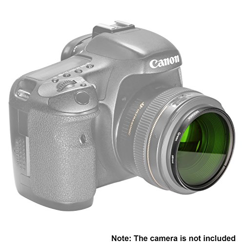 Neewer 58MMグリーンレンズフィルター　Canon EOS Rebel T6i T6 T5i T5 T4i T3i SL1 DSLRカメラに使う　HD光学ガラス製　アルミ合金フレーム
