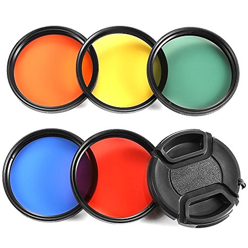 【国内正規品】NEEWER 58mm カラーフィルターキット(BLUE+YELLOW+ORANGE+RED+GREEN)