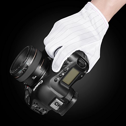 Neewer 3-in-1DSLR カメラ用クリーニングセット 1組静電気防止手袋、レンズブラシとマイクロファイバークリーニングクロス Canon Nikon Sony Panasonic Olympusカメラとビデオカメラレンズに対応
