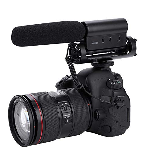 耐震性カメラ マイク写真インタビューマイク高感度コンデンサーマイク D7100 D5200 D3200 D800 D600 D800E対応 デジタル一眼レフカメラ用