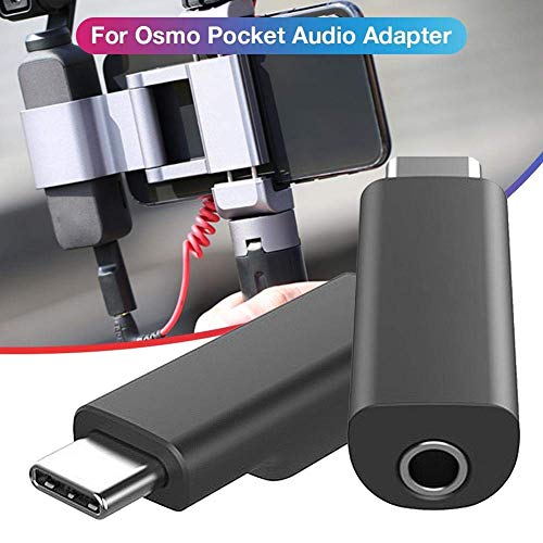 QULLOO DJI Osmo Pocket 3.5mm オズモ ポケット アダプター 外付けマイク 変換アダプター DJI Osmo Pocket用の録音および高品質オーディオ用の外部マイク