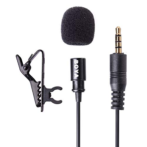 Good Mic BOYA BY-LM10 Audio Video phone Record Lavalier Lapel Clip-on Condenser Microphone compatible for iPad iPod Touch Mini Air Smartphone iPhone 6 6s 7 8 plus Sumsung Note 3 4 Galaxy S5 LF639 LG