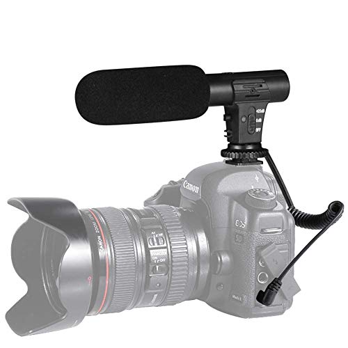 カメラ用 外付けマイク 一眼レフ 単一指向性 コンデンサーマイク D-SLR 録音感度切替 風防 3.5mmプラグnikon pentax canon sony PR-MIC-05