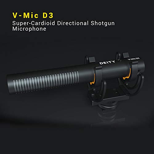 【1年保証】DEITY V-Mic D3 ブロードキャスト品質 マイクロホン 無段階制御 オートクイックスリープ/スリープ 超低ノイズ THD <0.1％ シューマウント3.5mmマイク出力