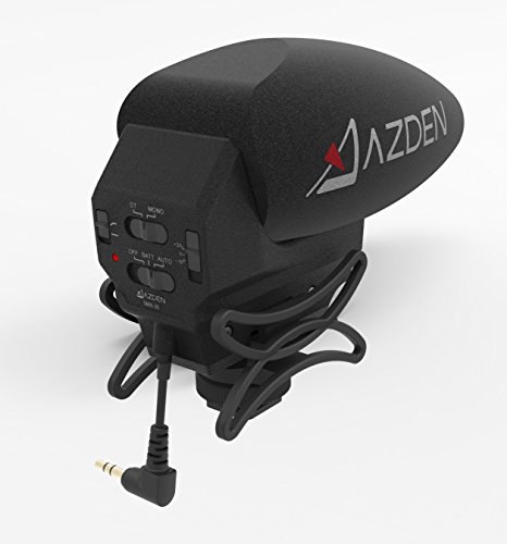 AZDEN 一眼レフ用マイク SMX-30 ステレオ/モノラル切替式 超指向性 ショックマウント・風防付属 単三型乾電池二本使用